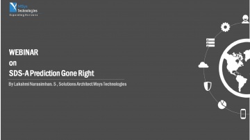 Webinar on SDS A Prediction Gone Right